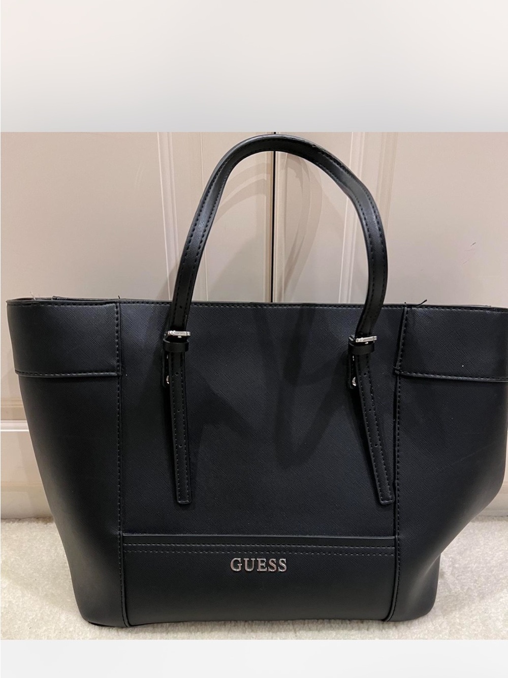 Guess black leather handbag